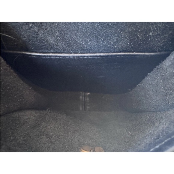 Vintage Coach Classic Black Leather Small Side Pack Turn Lock 9978 - Picture 12 of 15